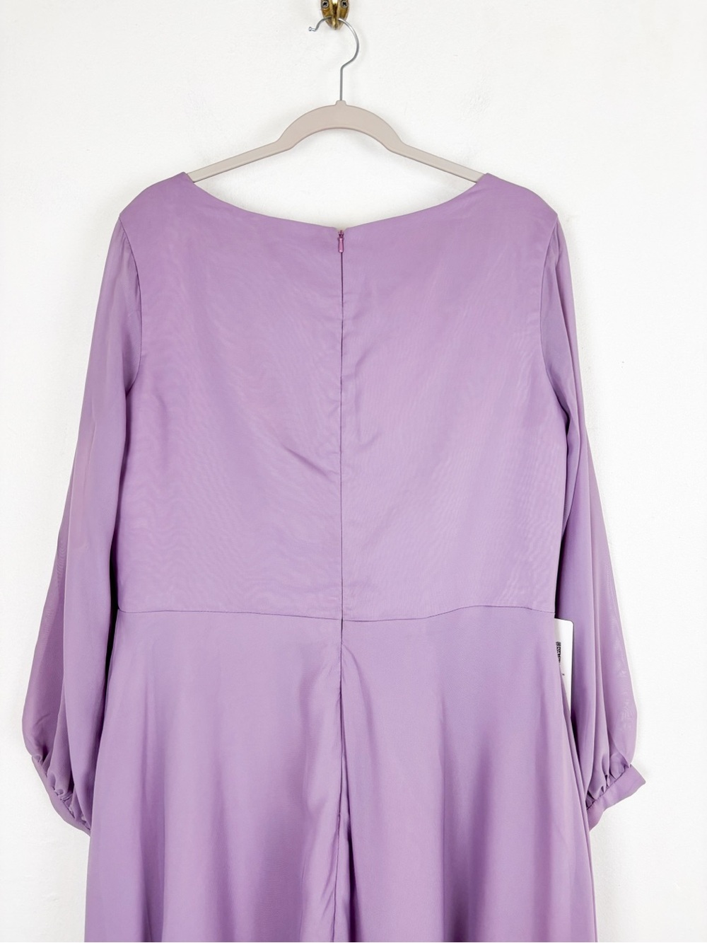 NWT Lavetir Lavender Purple Chiffon Bridesmaid Maxi Dress Sz A18 - Picture 4 of 13